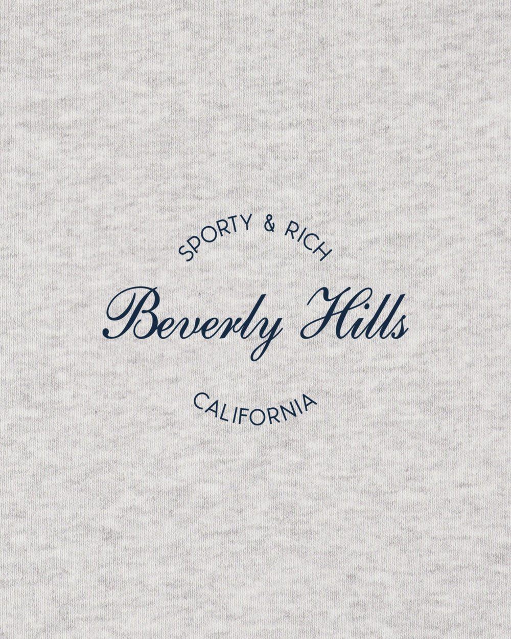 Beverly Script Disco Short - Heather Gray/Navy Sporty & Rich US