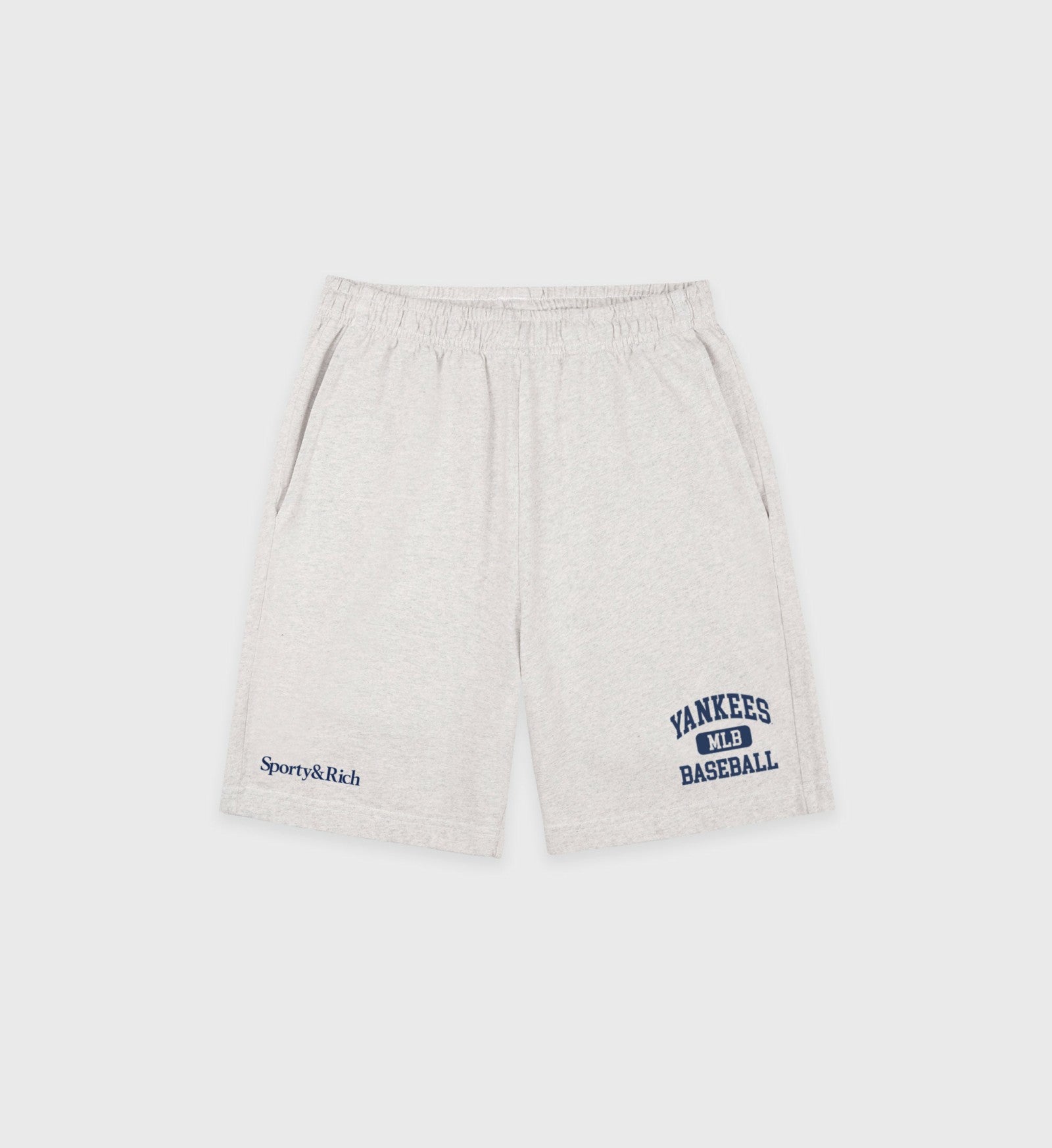 Yankees Ivy Gym Short - Heather Gray/Navy Sporty & Rich Discount