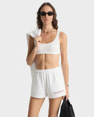 Run Club Disco Short - White/Ruby Sporty & Rich Outlet