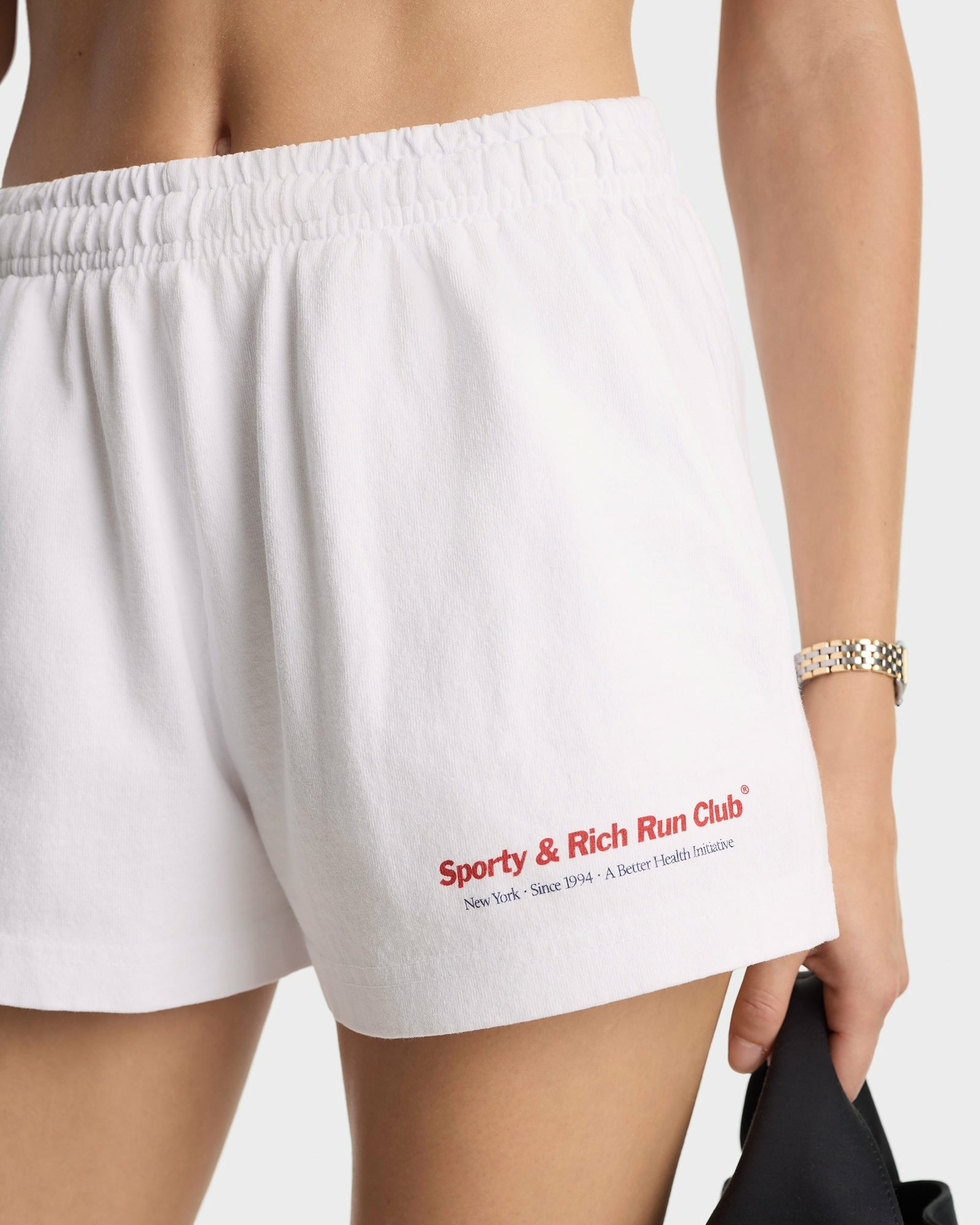 Run Club Disco Short - White/Ruby Sporty & Rich Outlet
