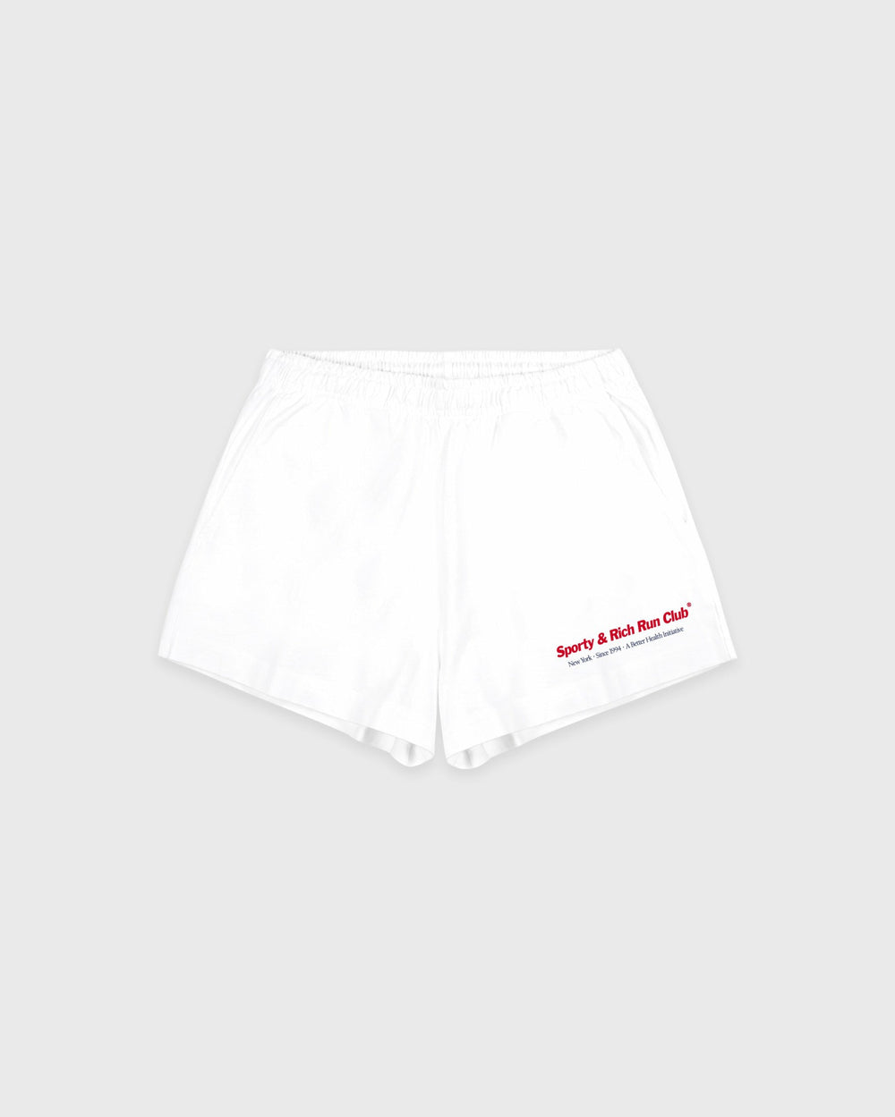 Run Club Disco Short - White/Ruby Sporty & Rich Outlet