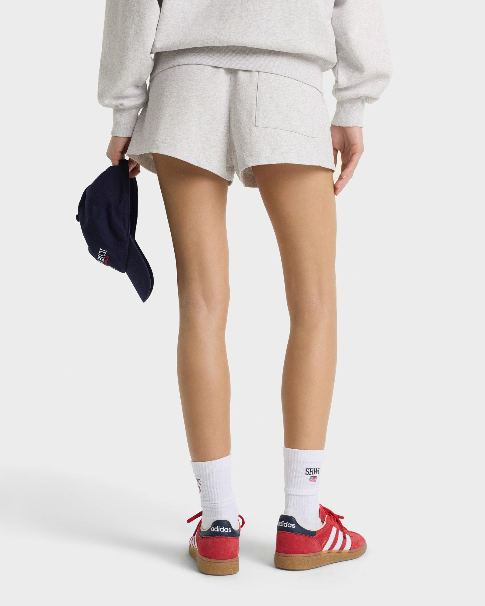 Nautical Embroidered Disco Short - Heather Gray Sporty & Rich Online