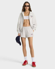 Nautical Embroidered Disco Short - Heather Gray Sporty & Rich Online