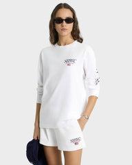 Nautical Embroidered Disco Short - White Sporty & Rich Discount