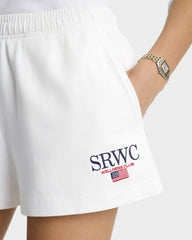 Nautical Embroidered Disco Short - White Sporty & Rich Discount