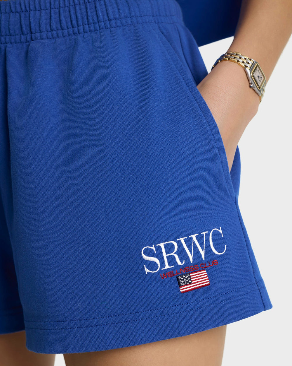 Nautical Embroidered Disco Short - Team Blue Sporty & Rich Outlet