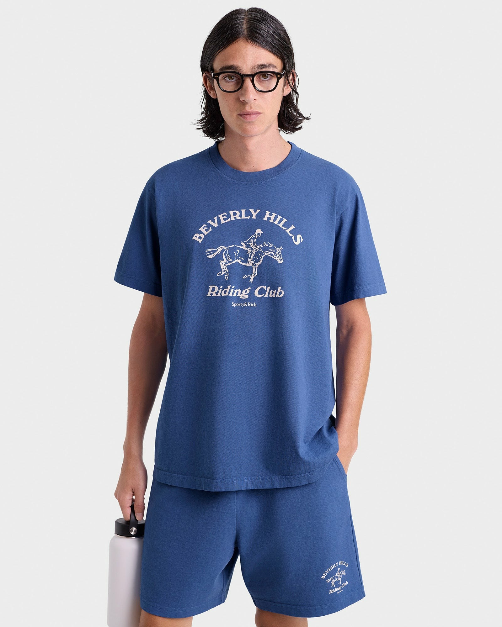 BH Riding Club Gym Short - Pier Blue Sporty & Rich US
