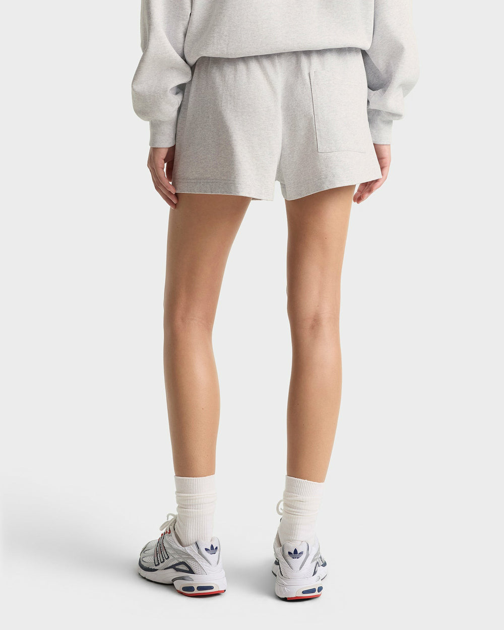 S&R Ivy Disco Short - Heather Gray/Navy Sporty & Rich Discount