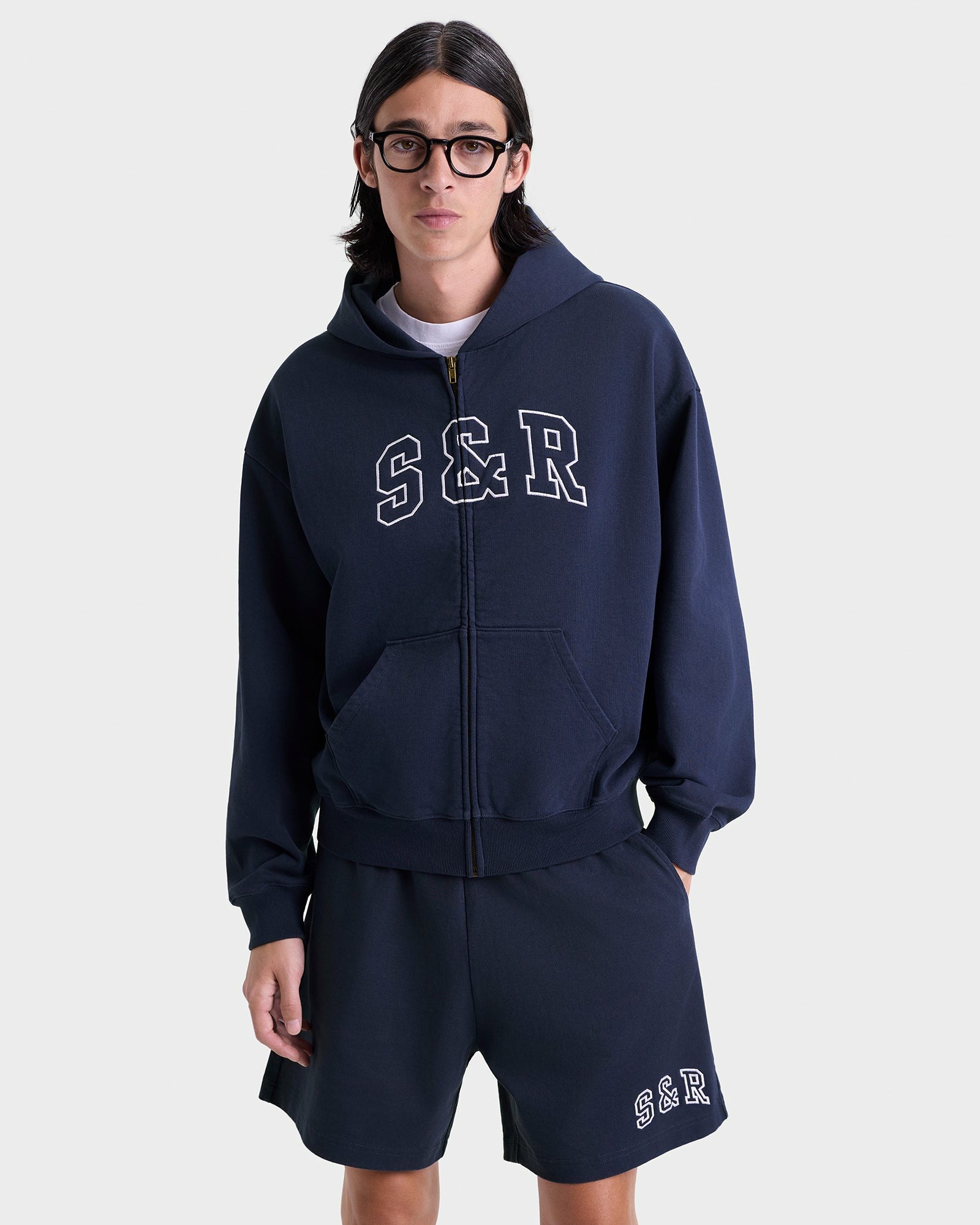 S&R Ivy Gym Short - Navy/White Sporty & Rich For Sale