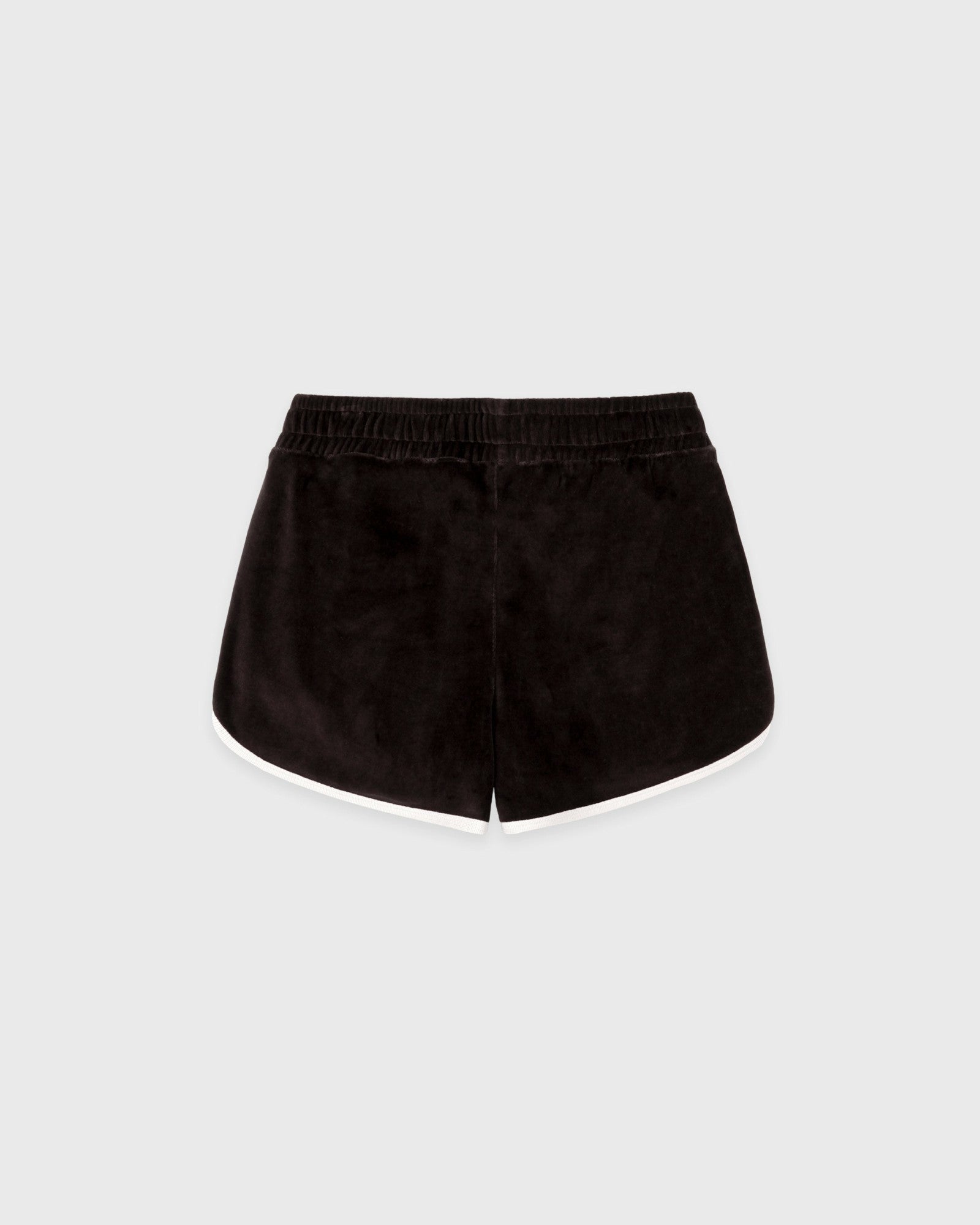 NY Crest Velour Track Short - Chocolate Sporty & Rich Sale