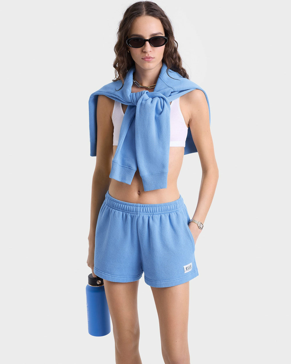 SR Runner Soft Disco Short - Juniper/Navy Sporty & Rich Outlet