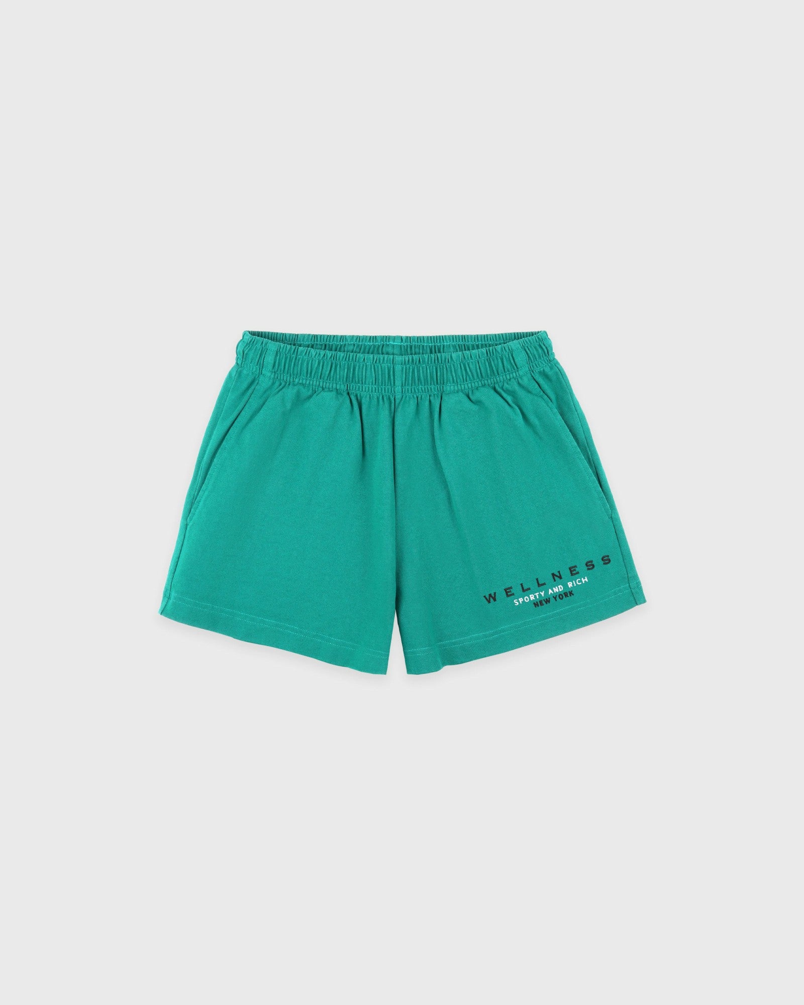 Spellout Embroidered Disco Short - Spring Green/Faded Black Sporty & Rich Outlet