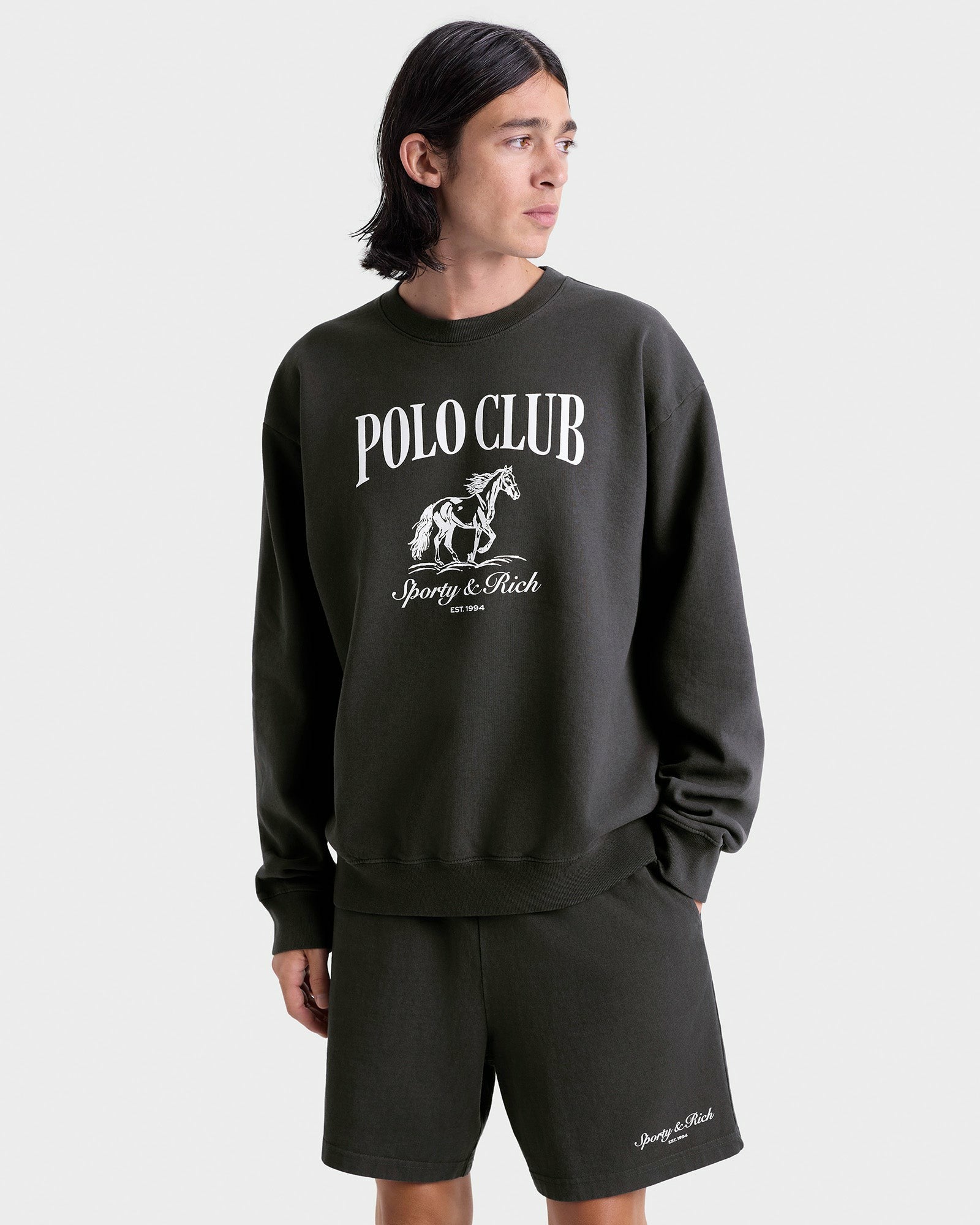 Stallion Gym Short - Faded Black Sporty & Rich Online