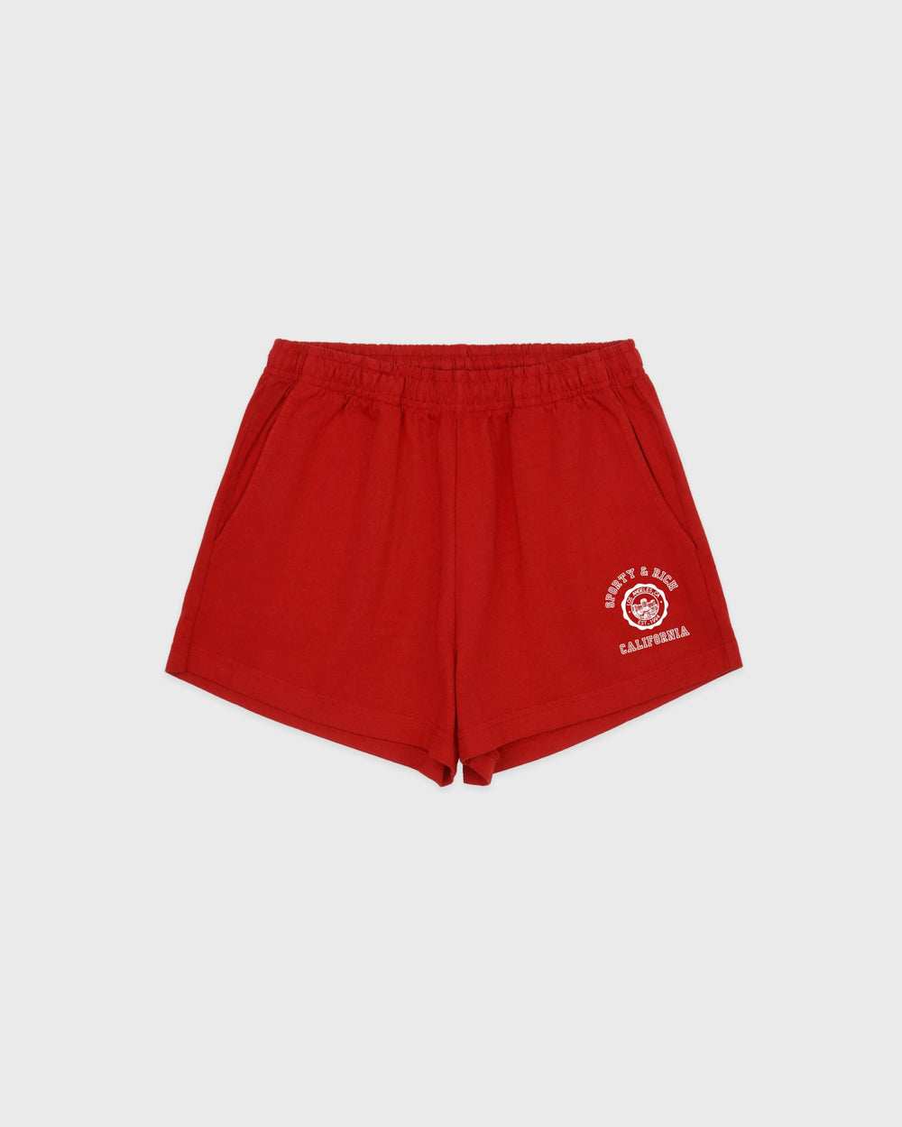 California Emblem Disco Short - Ruby/White Sporty & Rich Discount