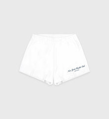 NY Health Club Disco Short - White/Navy Sporty & Rich For Sale