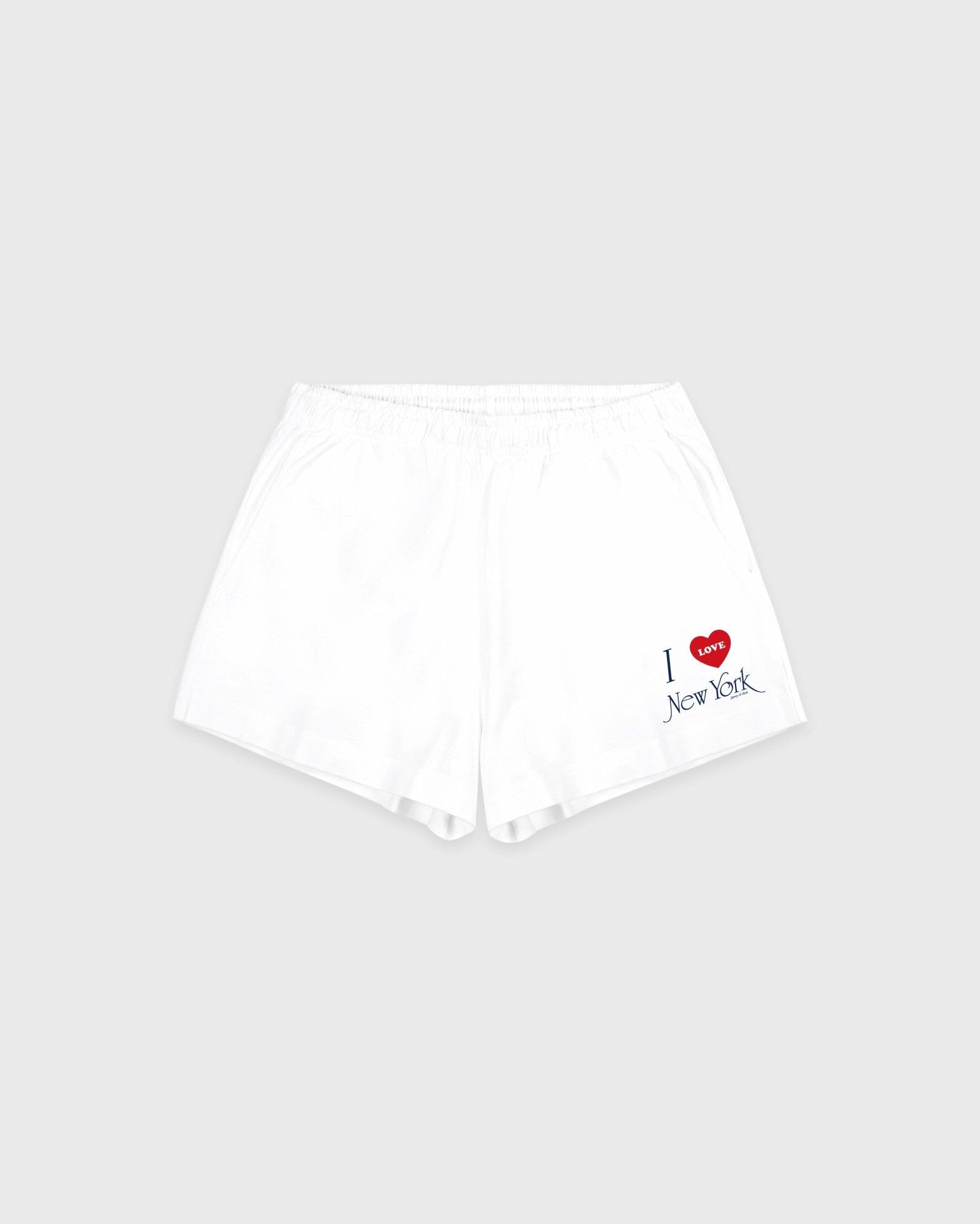 I Love NY Disco Short - White Sporty & Rich US