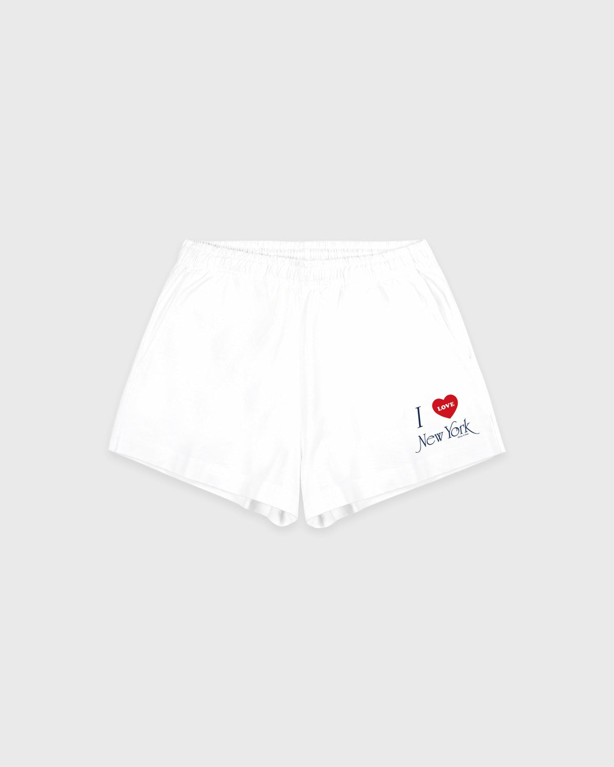 I Love NY Disco Short - White Sporty & Rich US