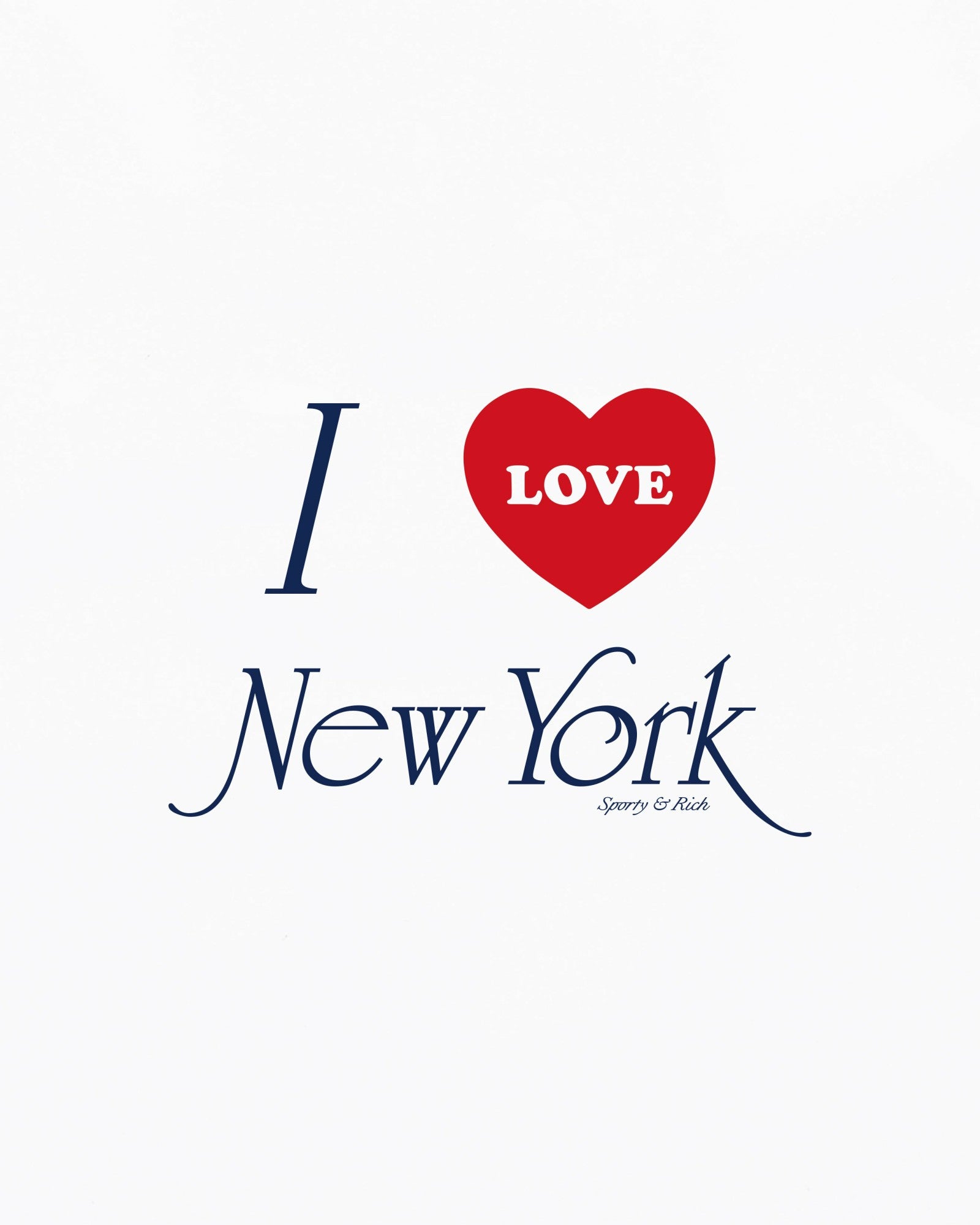 I Love NY Disco Short - White Sporty & Rich US