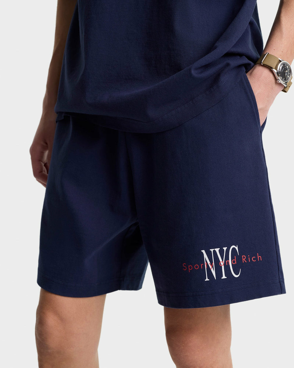 NY Minute Gym Short - Navy/White Sporty & Rich Sale