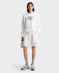 NY Minute Gym Short - White/Navy Sporty & Rich Online