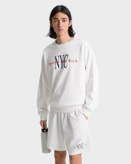 NY Minute Gym Short - White/Navy Sporty & Rich Online