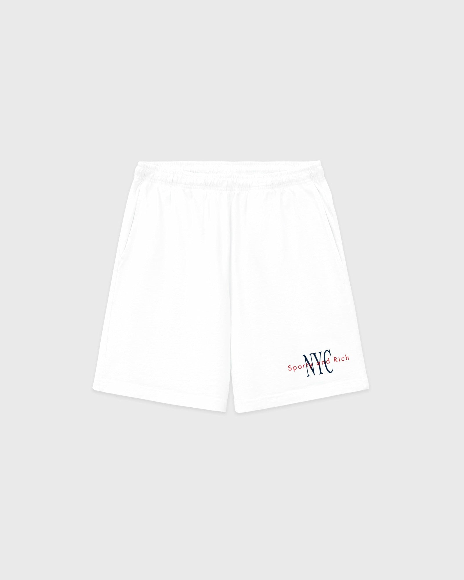 NY Minute Gym Short - White/Navy Sporty & Rich Online