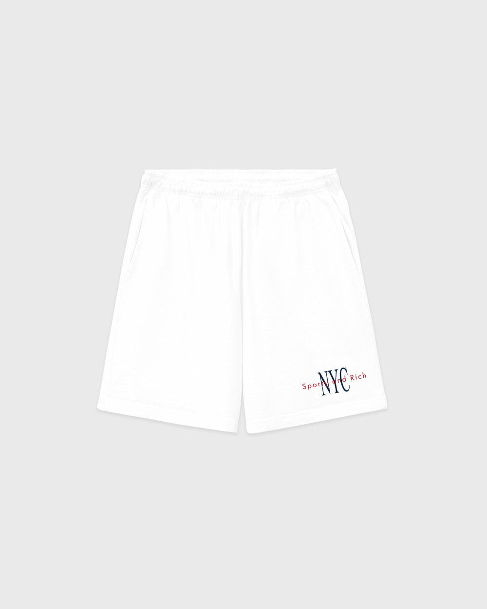 NY Minute Gym Short - White/Navy Sporty & Rich Online