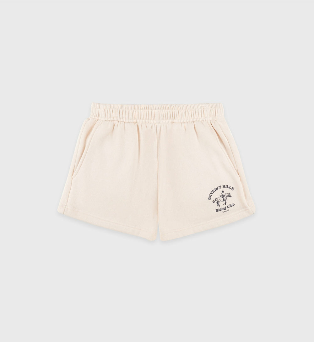 Beverly Hills Riding Club Soft Disco Short - Cream/Navy Sporty & Rich Discount