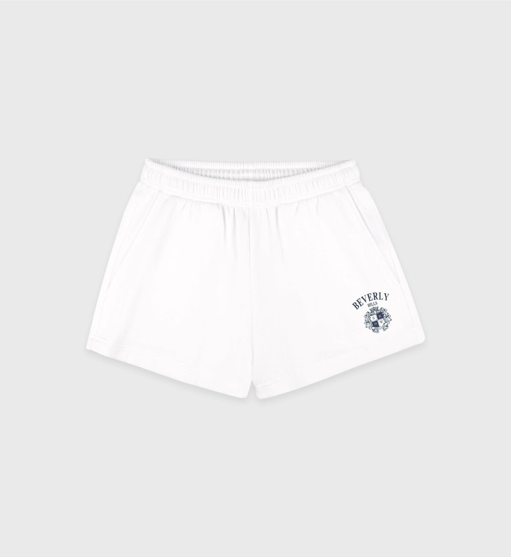 Beverly Hills Crest Soft Disco Short - White/Navy Sporty & Rich For Sale