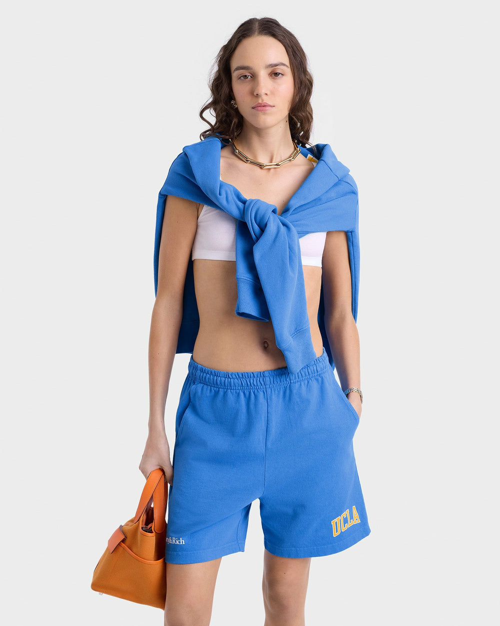 UCLA Ivy Gym Short - Blue/Gold Sporty & Rich Online