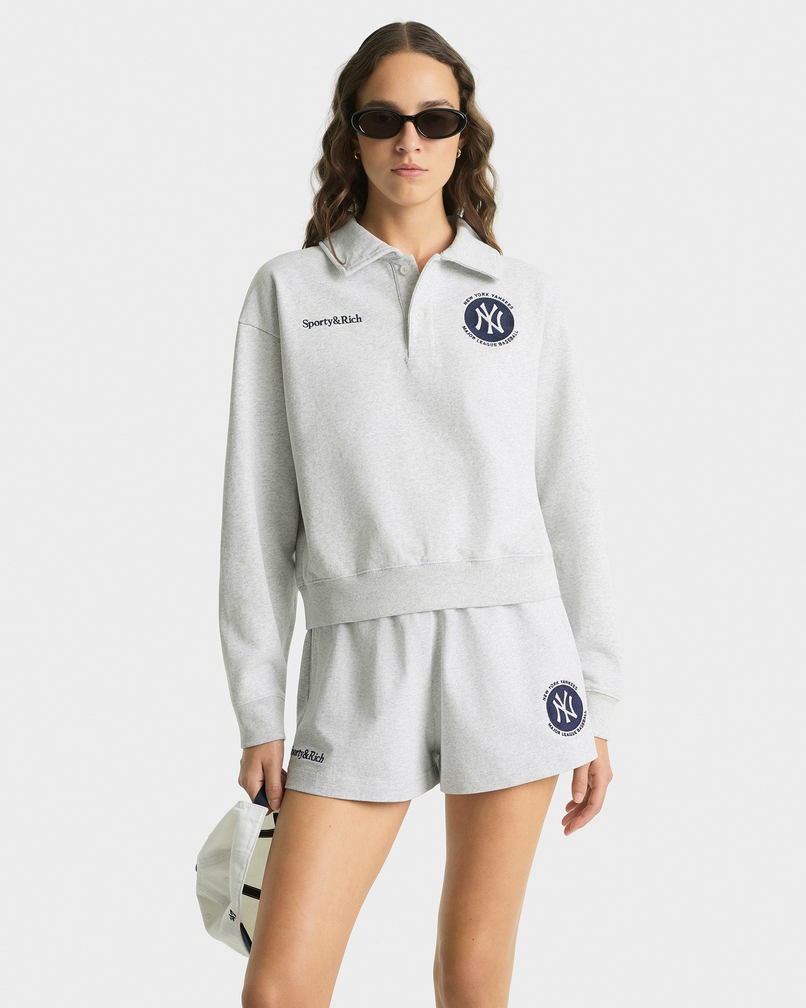 Major League Disco Short - Heather Gray/Navy Sporty & Rich Outlet