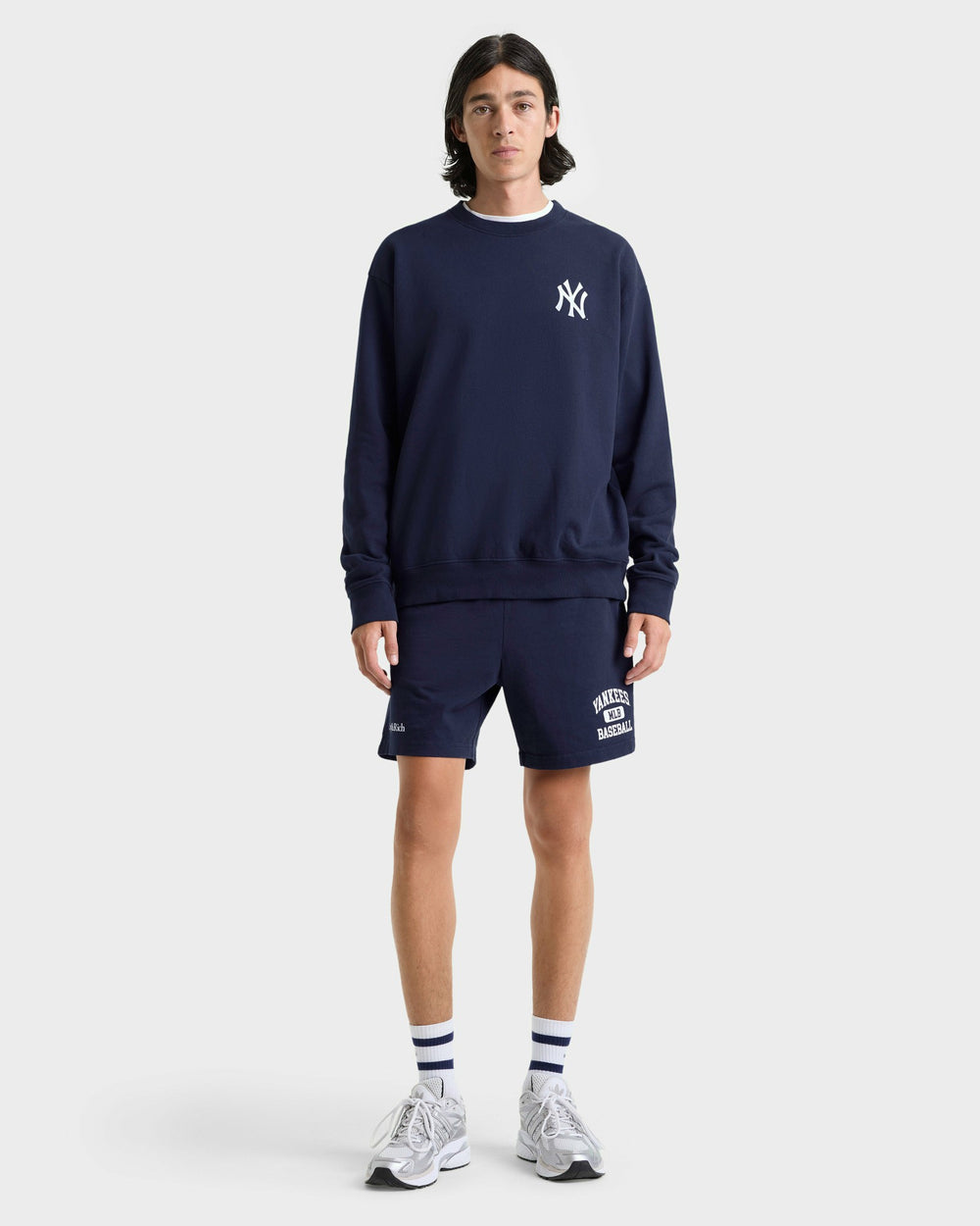 Yankees Ivy Gym Short - Navy/White Sporty & Rich US