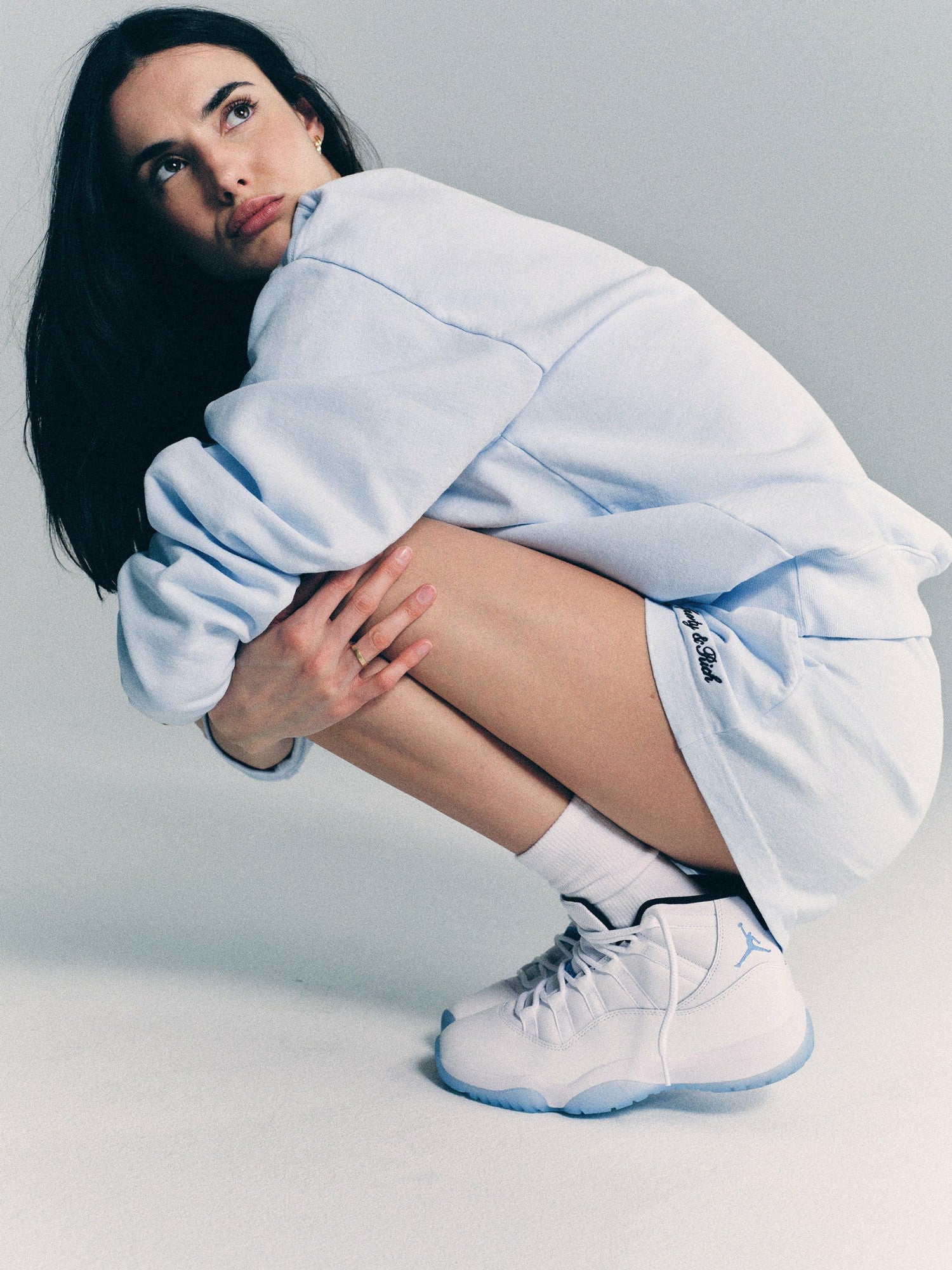 Syracuse Embroidered Disco short - Ciel/Navy Sporty & Rich Discount