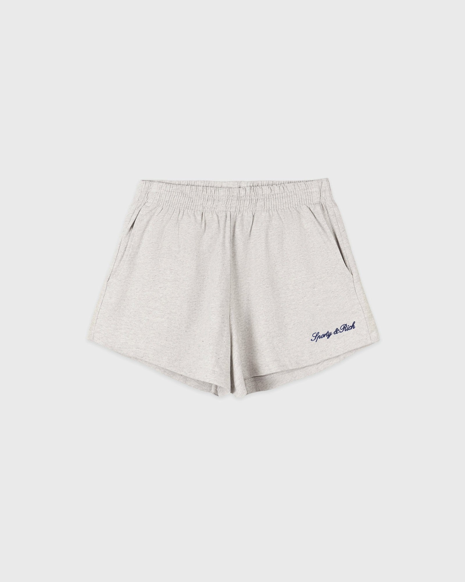 Syracuse Embroidered Disco short - Heather Gray/Navy Sporty & Rich For Sale