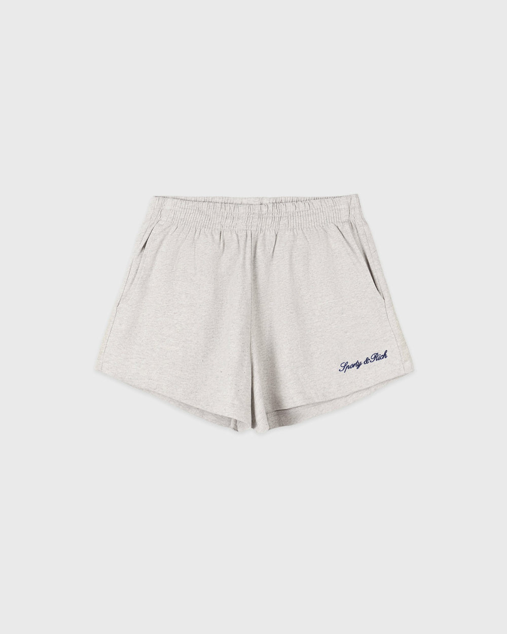Syracuse Embroidered Disco short - Heather Gray/Navy Sporty & Rich For Sale