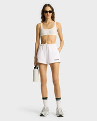 Syracuse Embroidered Disco Short - White/Navy Sporty & Rich Outlet
