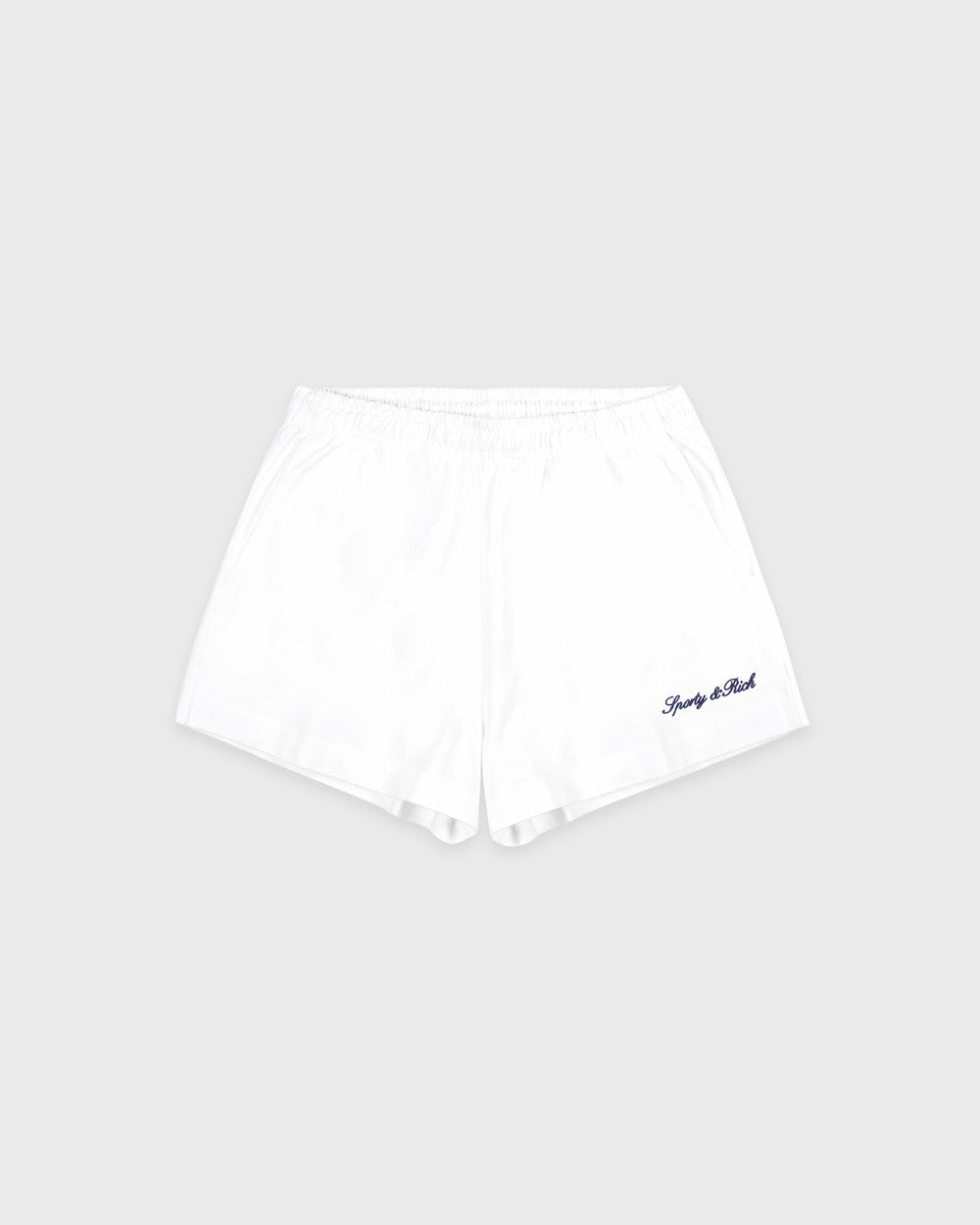 Syracuse Embroidered Disco Short - White/Navy Sporty & Rich Outlet