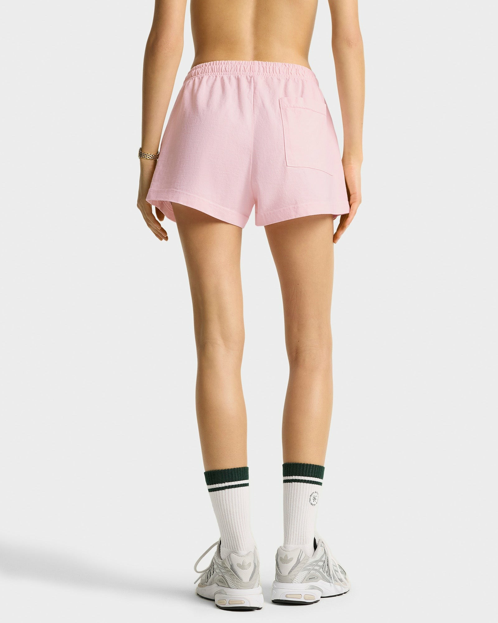 Syracuse Embroidered Disco short - Pink Dolphin/Navy Sporty & Rich US