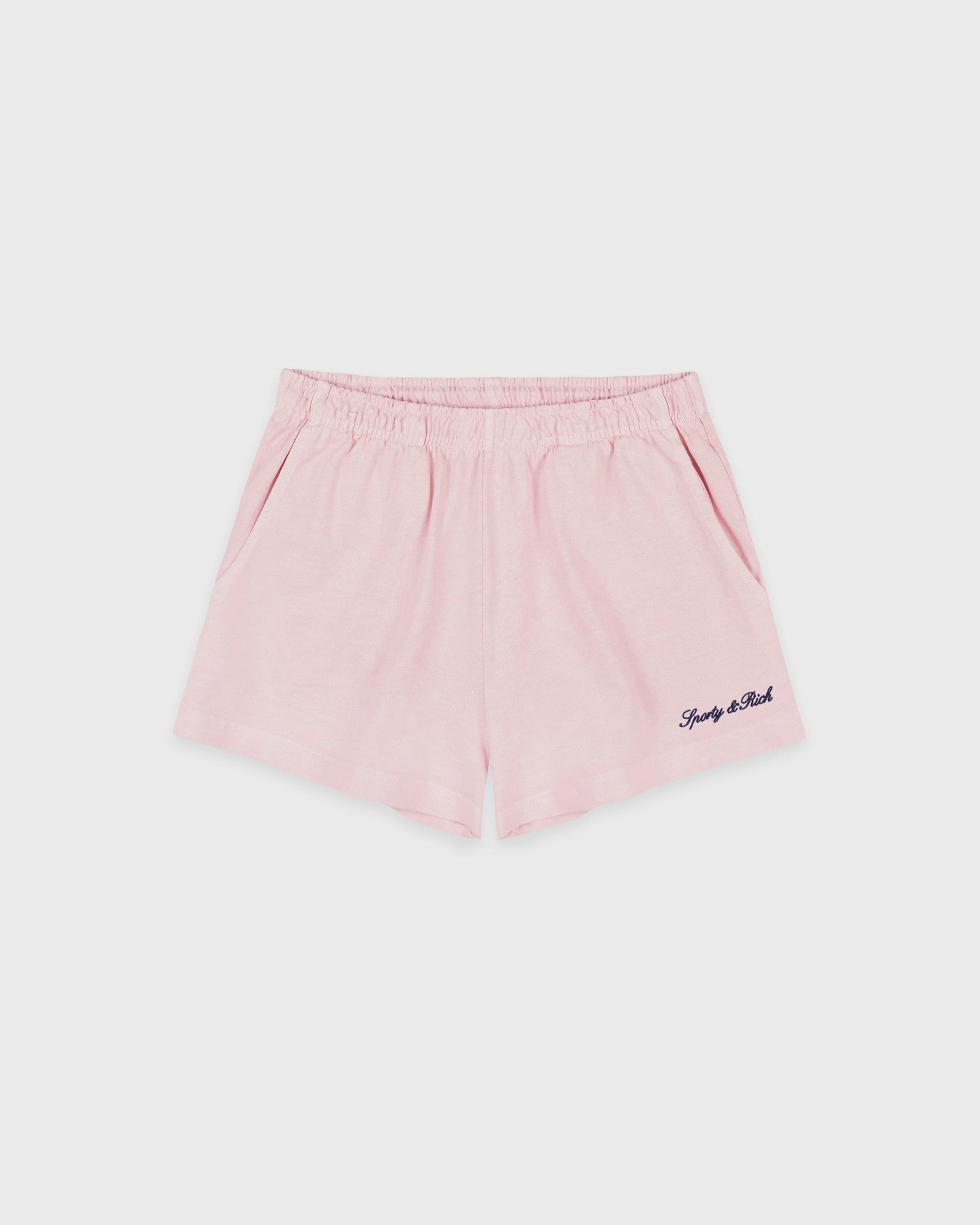 Syracuse Embroidered Disco short - Pink Dolphin/Navy Sporty & Rich US