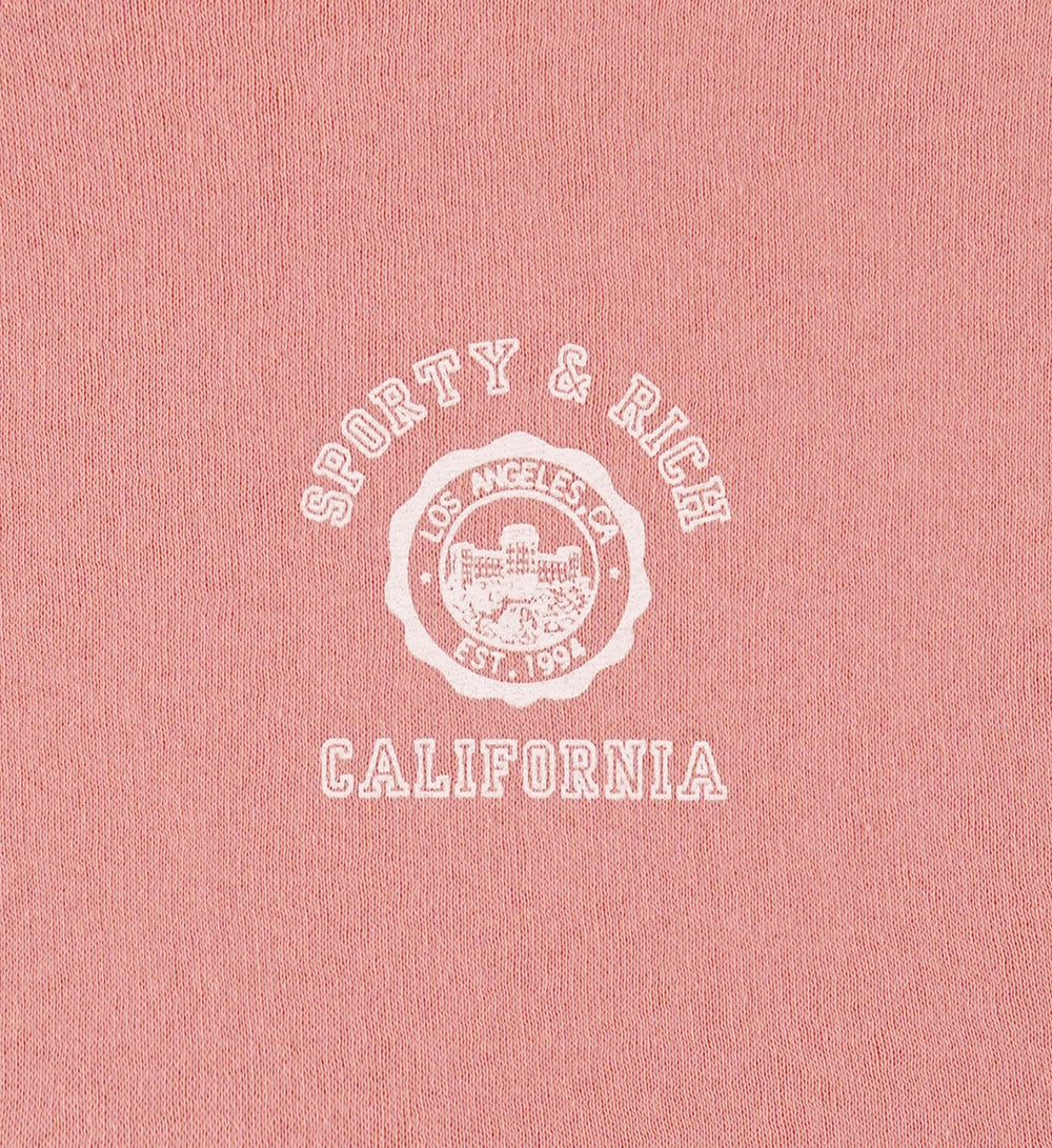 California Emblem Soft Disco Short - Carnation/White Sporty & Rich Sale