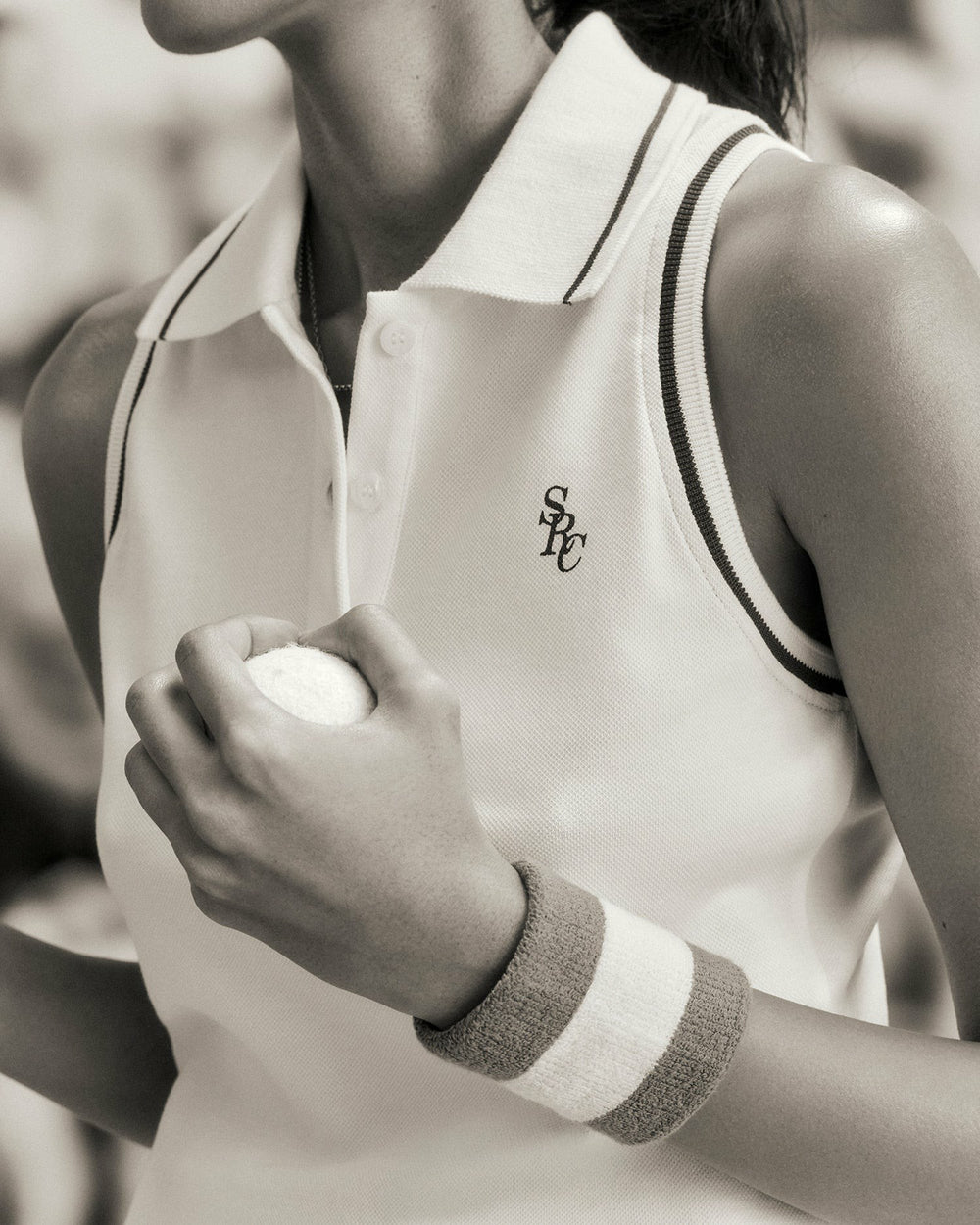SRC Polo Dress - White/Forest Sporty & Rich Online