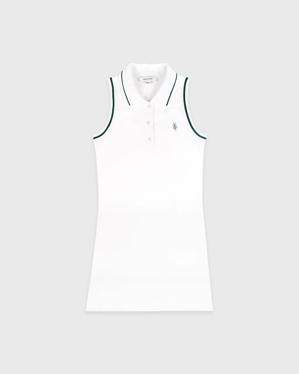 SRC Polo Dress - White/Forest Sporty & Rich Online
