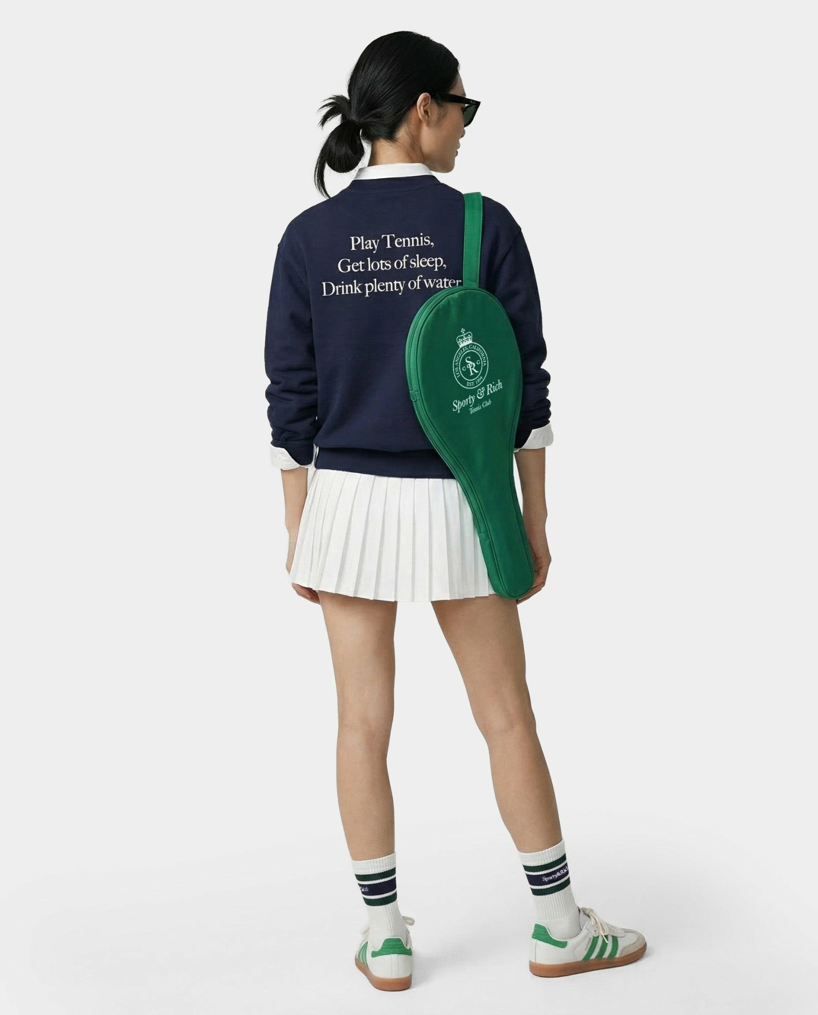 SRC Anae Skirt - White/Navy Sporty & Rich Outlet