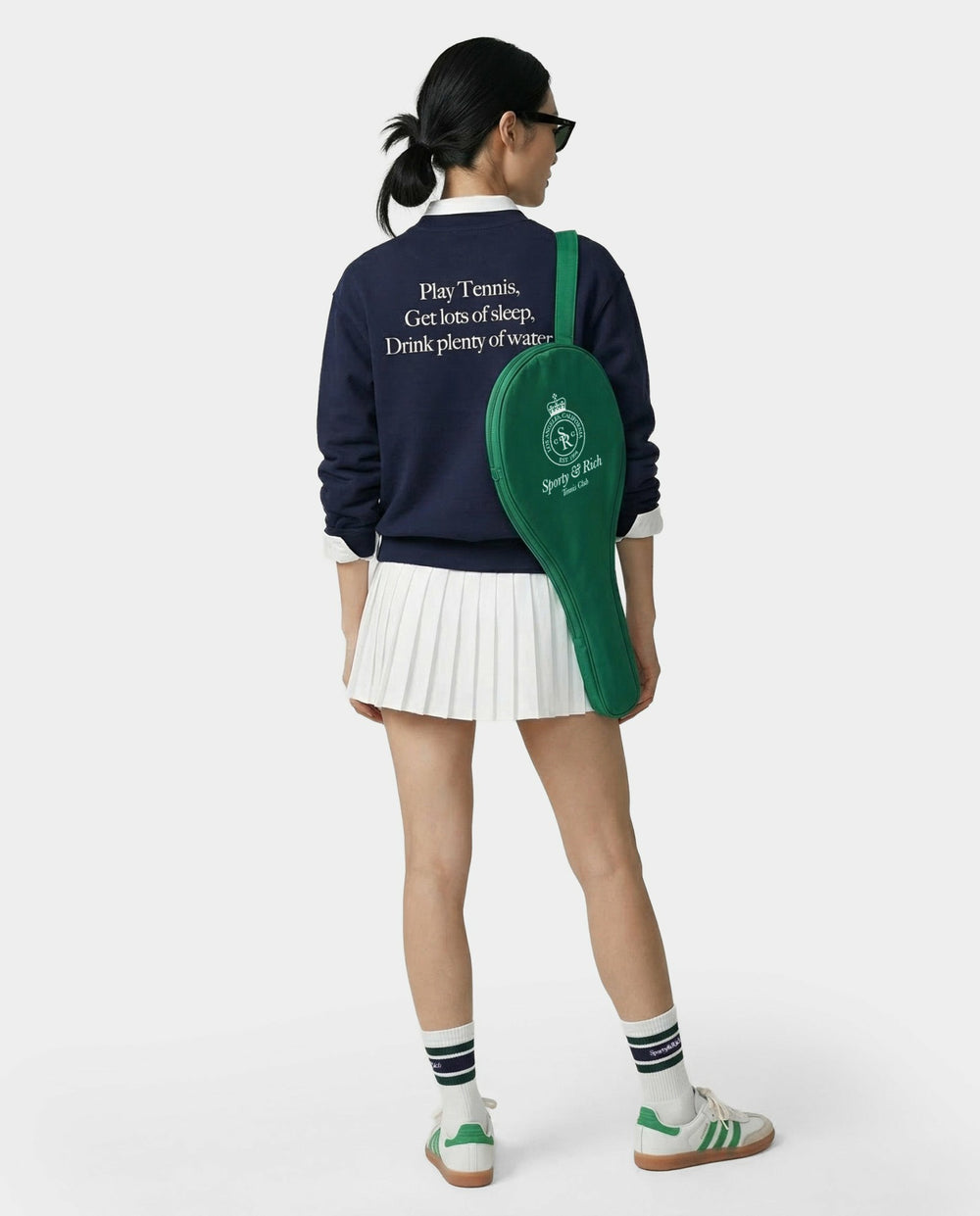 SRC Anae Skirt - White/Navy Sporty & Rich Outlet