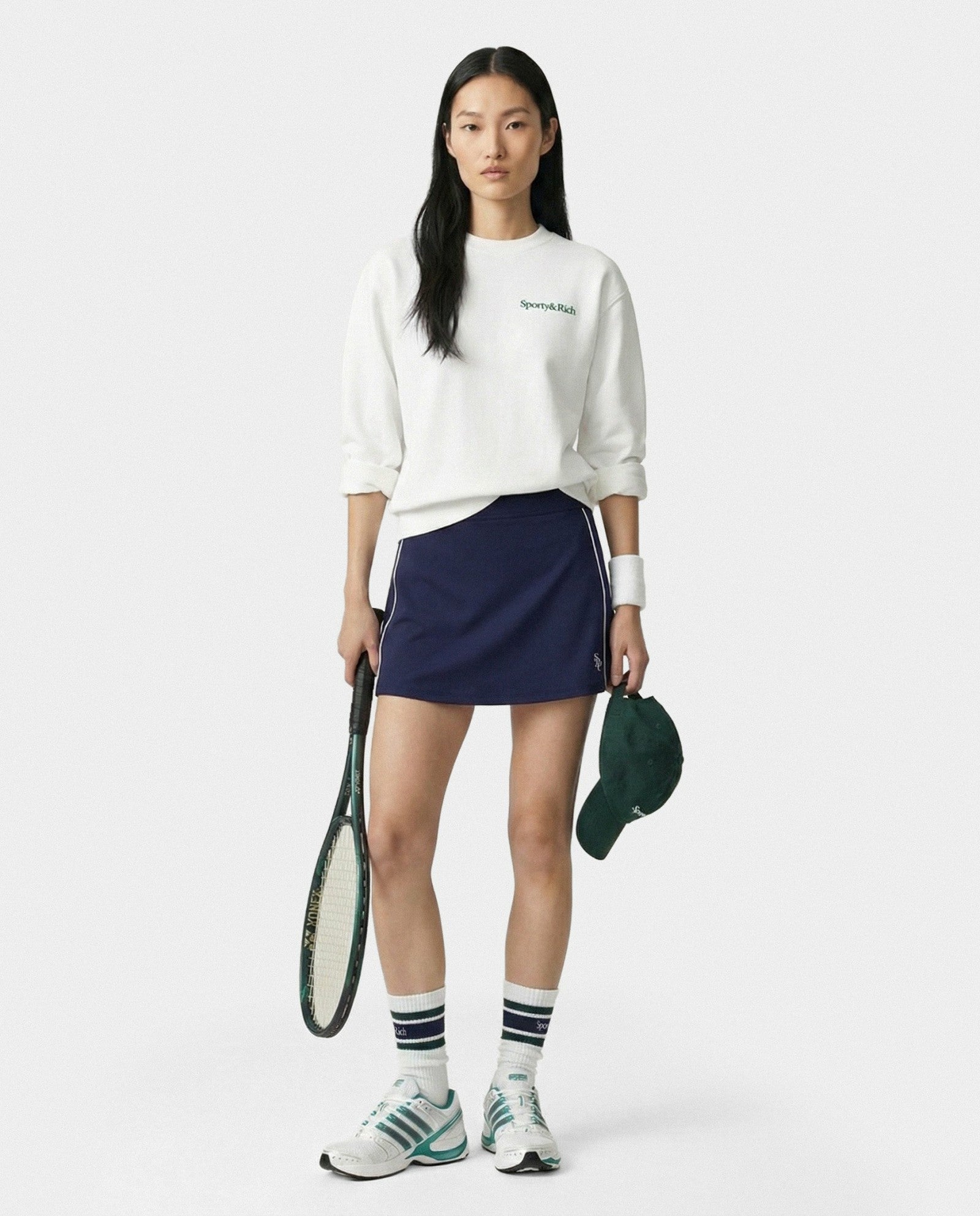 SRC Court Skirt - Navy/White Sporty & Rich US