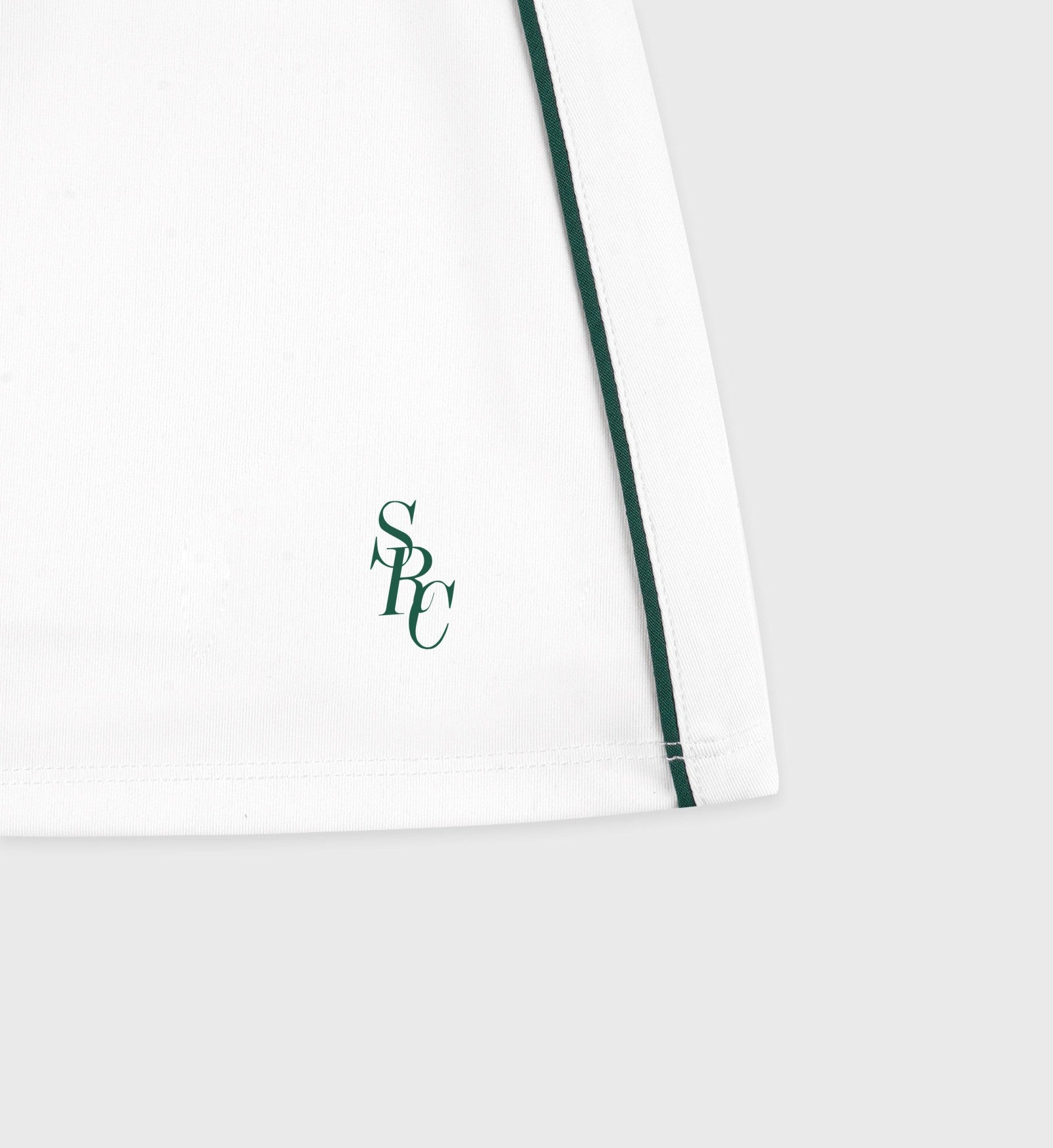 SRC Court Skirt - White/Forest Sporty & Rich Sale