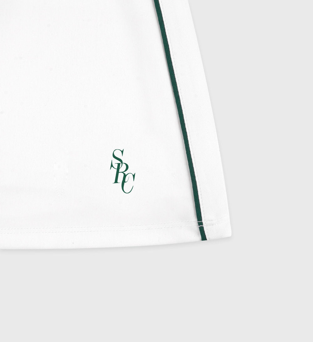 SRC Court Skirt - White/Forest Sporty & Rich Sale