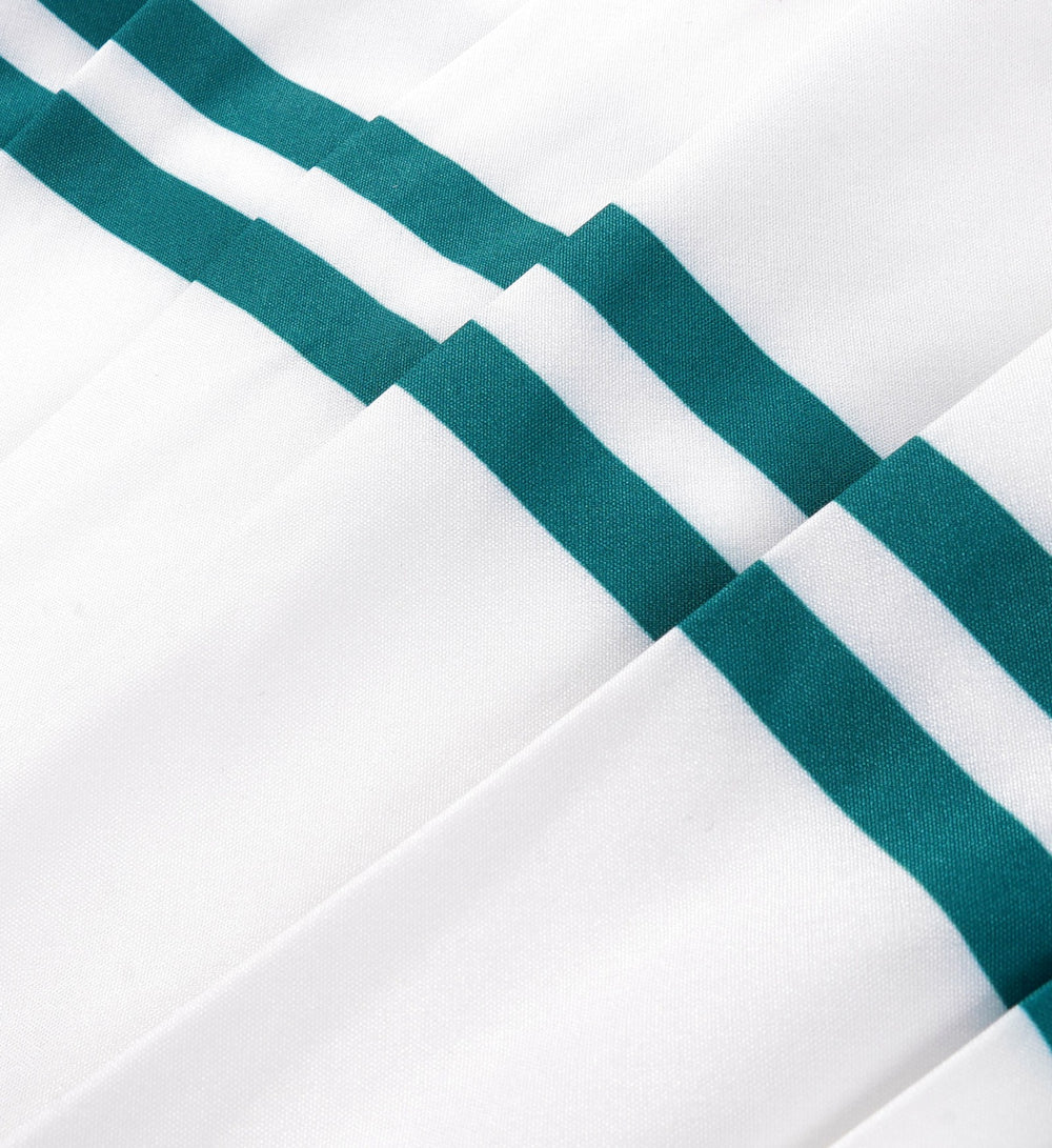 Italic Logo Pleated Skirt - White/Alpine Sporty & Rich For Sale