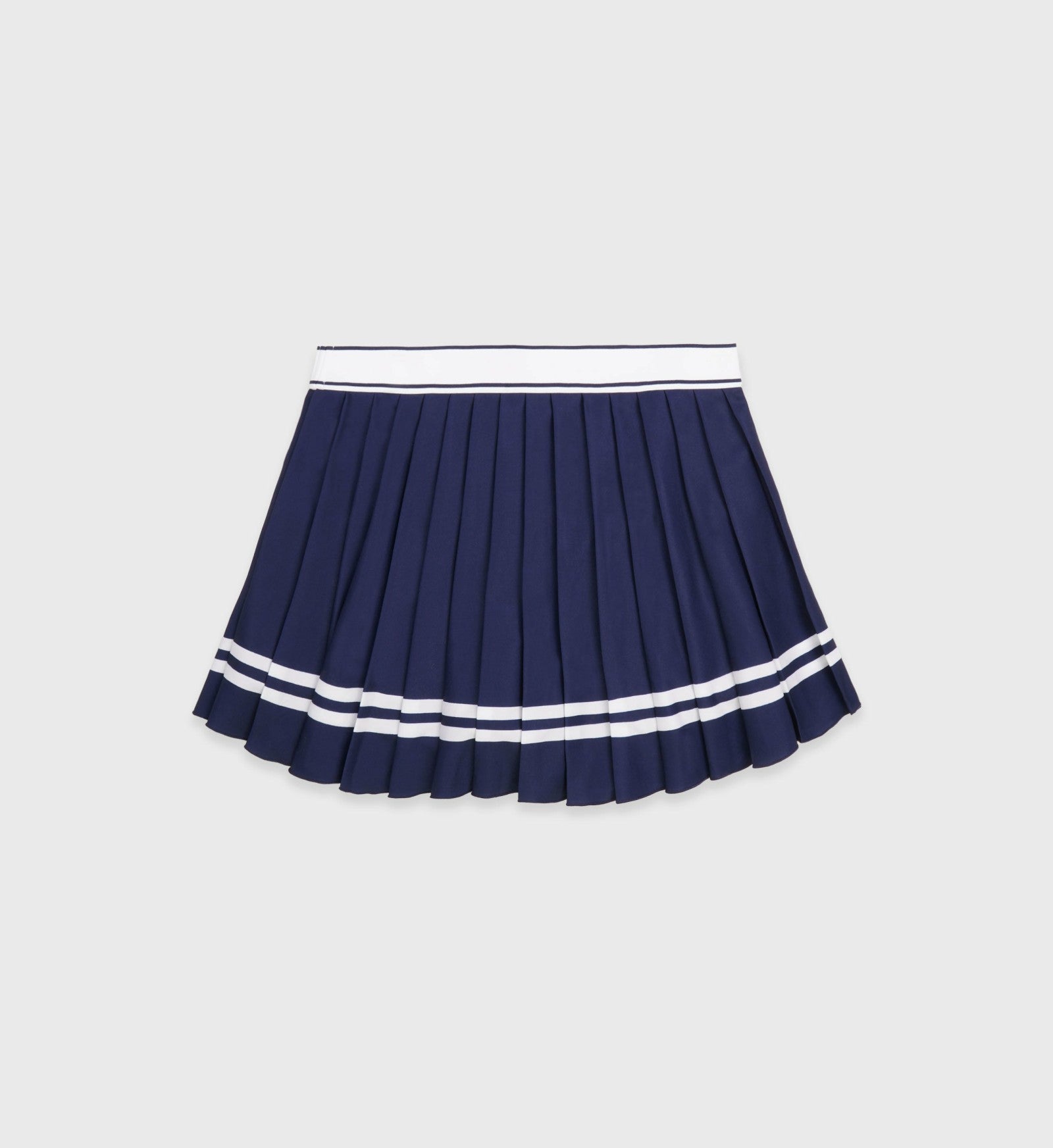 Serif Logo Pleated Skirt - Navy/White Sporty & Rich Outlet