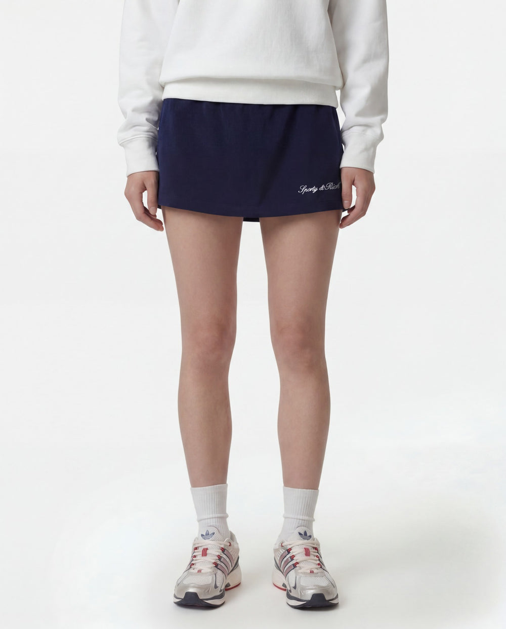 Signature Logo Terry Skirt - Dark Navy Sporty & Rich US